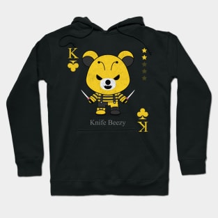 Knife Beezy Evil bear knife cute scary cool Halloween card Hoodie